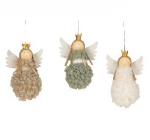 Stoff-Engelchen z. Hängen 3f sort.