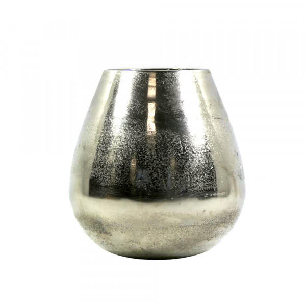 Metall-Vase rund