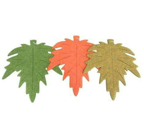 Filz-Dekoblatt 3 f. sort