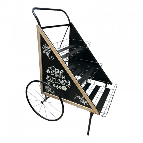 Metall-Verkaufswagen "Stop and smell the flowers"