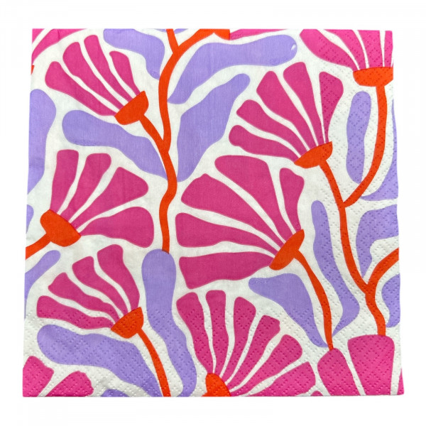 20 Servietten "Retro Bloom fuchsia"