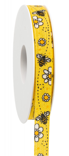 Leinendruckband Bienchen