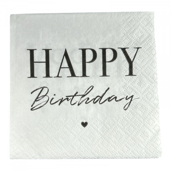 20 Servietten "Happy Birthday"
