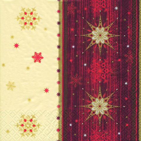 20 Servietten Weihnachten &quot;Estrella bordeaux&quot;