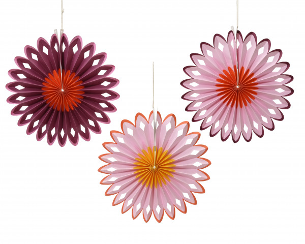 Papier-Blüte 3f sort.