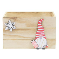 Holz-Kiste mit Winterdeko Holz-Kiste mit Winterdeko