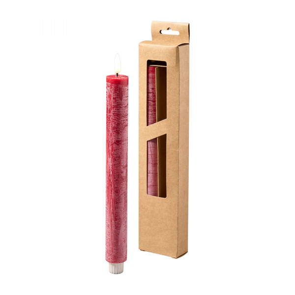 LED-Rustik Stabkerze m. Timer