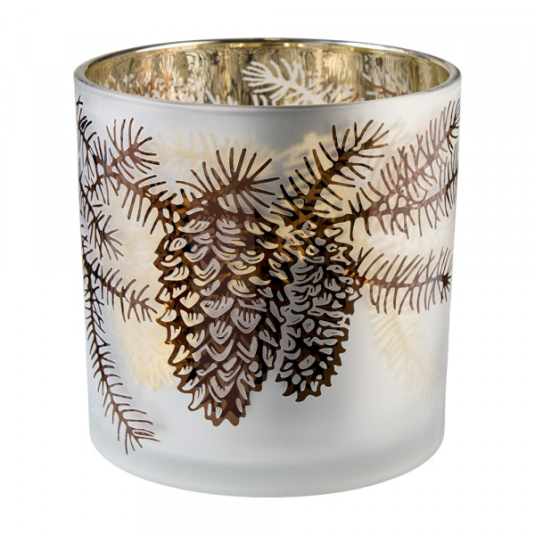 (412) Windlicht Glas Zapfen