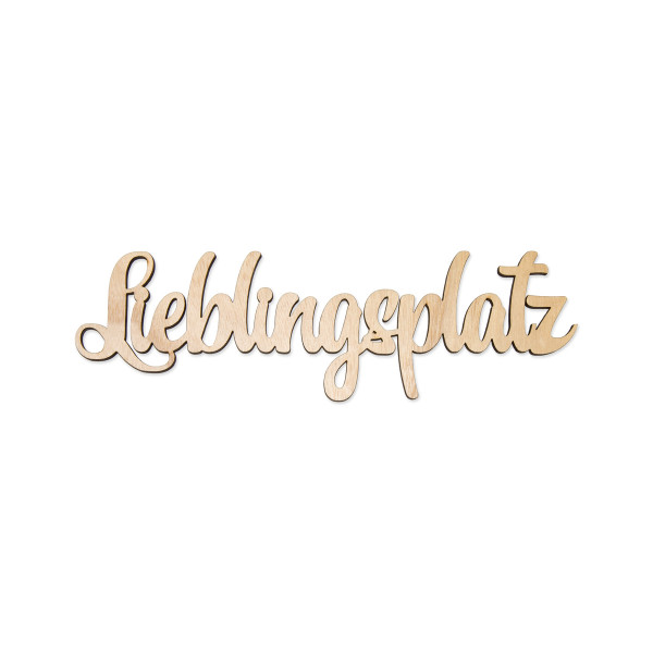 Holz-Schriftzug &quot;Lieblingsplatz&quot; mit Magnet