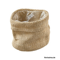 Leinenübertopf mit Folie Leinenübertopf mit Folie