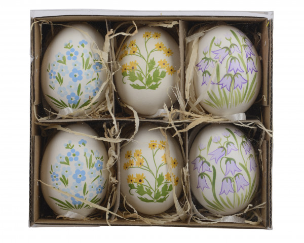 Hühnereier bemalt 3f sort.