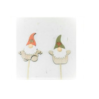 Holz-Zwerge Stecker 2f sort Holz-Zwerge Stecker 2f sort