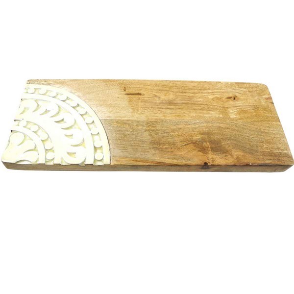 Holz-Tablett mit Ornament