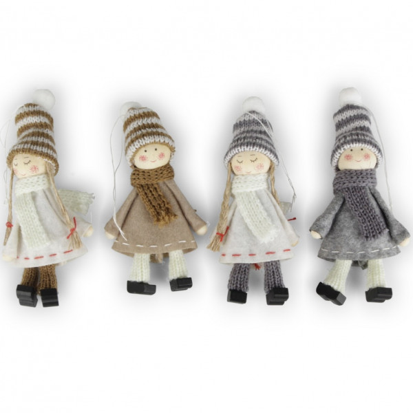 Polyester-4 Winterkinder am Hänger 4fach