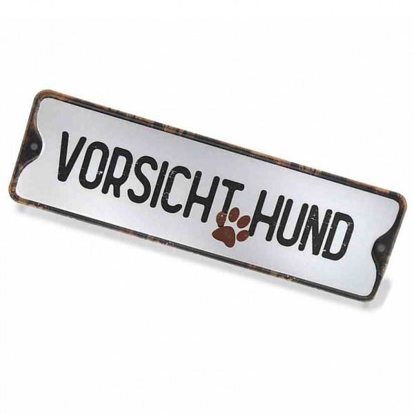 Metall-Schild &#039;Vorsicht Hund&#039;