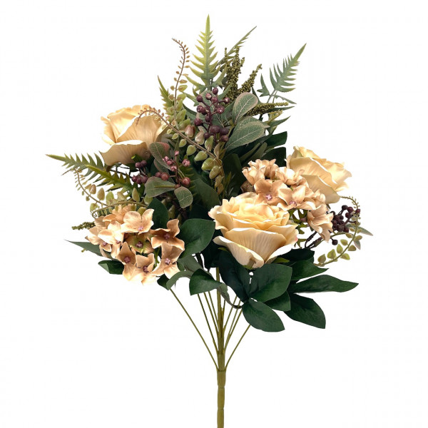 Blumenstrauß Rosen&amp;Blättermix (12 Stiele)
