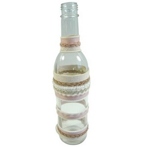 Glas-Flasche mit Deko