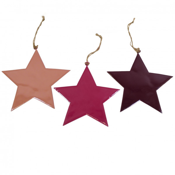 Metall-Stern zum Hängen 3f sort.