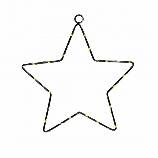 LED-Stern aus Metall inkl. Knopf-Batterien