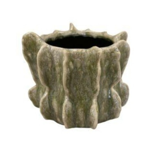 Keramikvase Rillenmuster