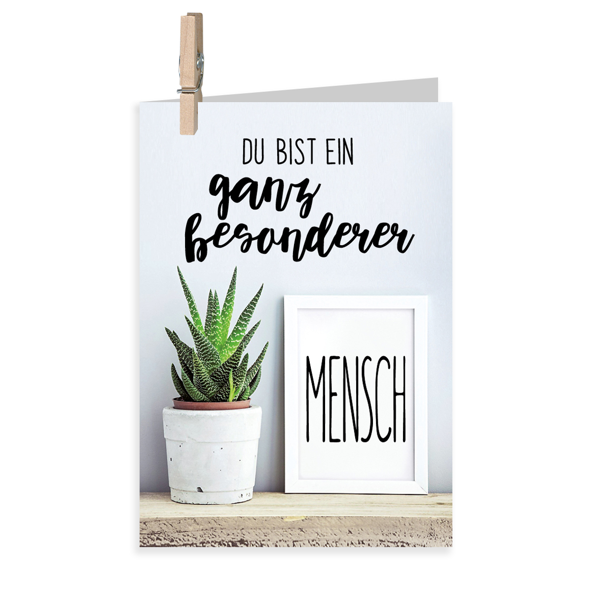 Karte MINI mit Klammer 