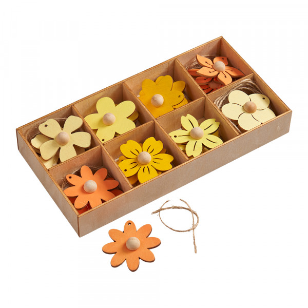 Holzblumen "Flores" 8f. Sortiert
