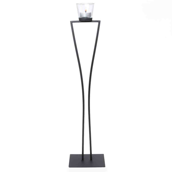 Metall-Kerzenhalter mit Glas