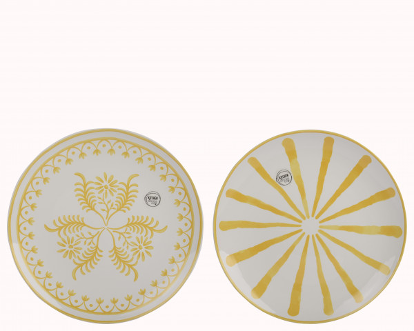 Steingut-Teller 2f sort.