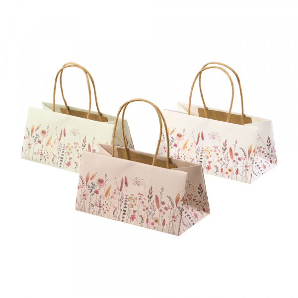 Vorbestellung: (238) Papier Tasche "Blumen" 3f sot.