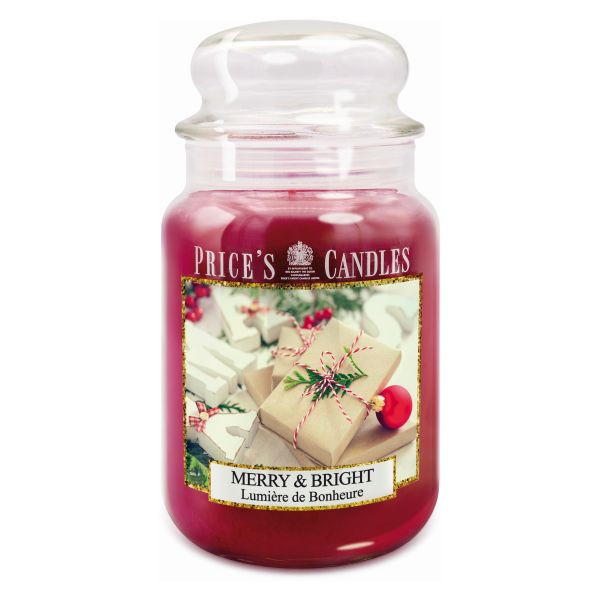 LARGE JAR Kerze 630g Merry&Bright
