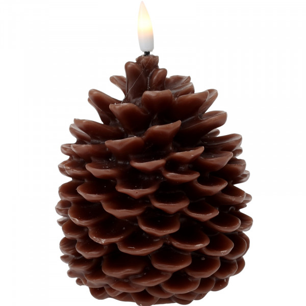 LED-Echtwachs Kerze "Zapfen"