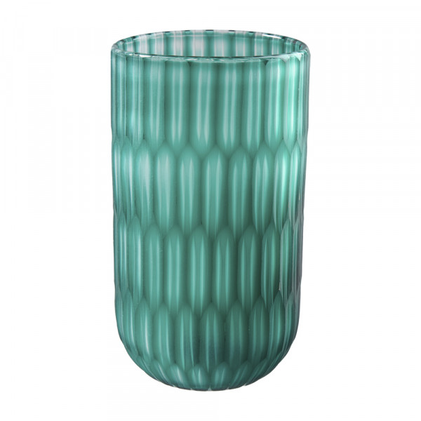 Glas-Vase gerippt