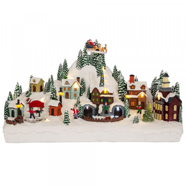 Weihnachtdorf mit animierten Zug